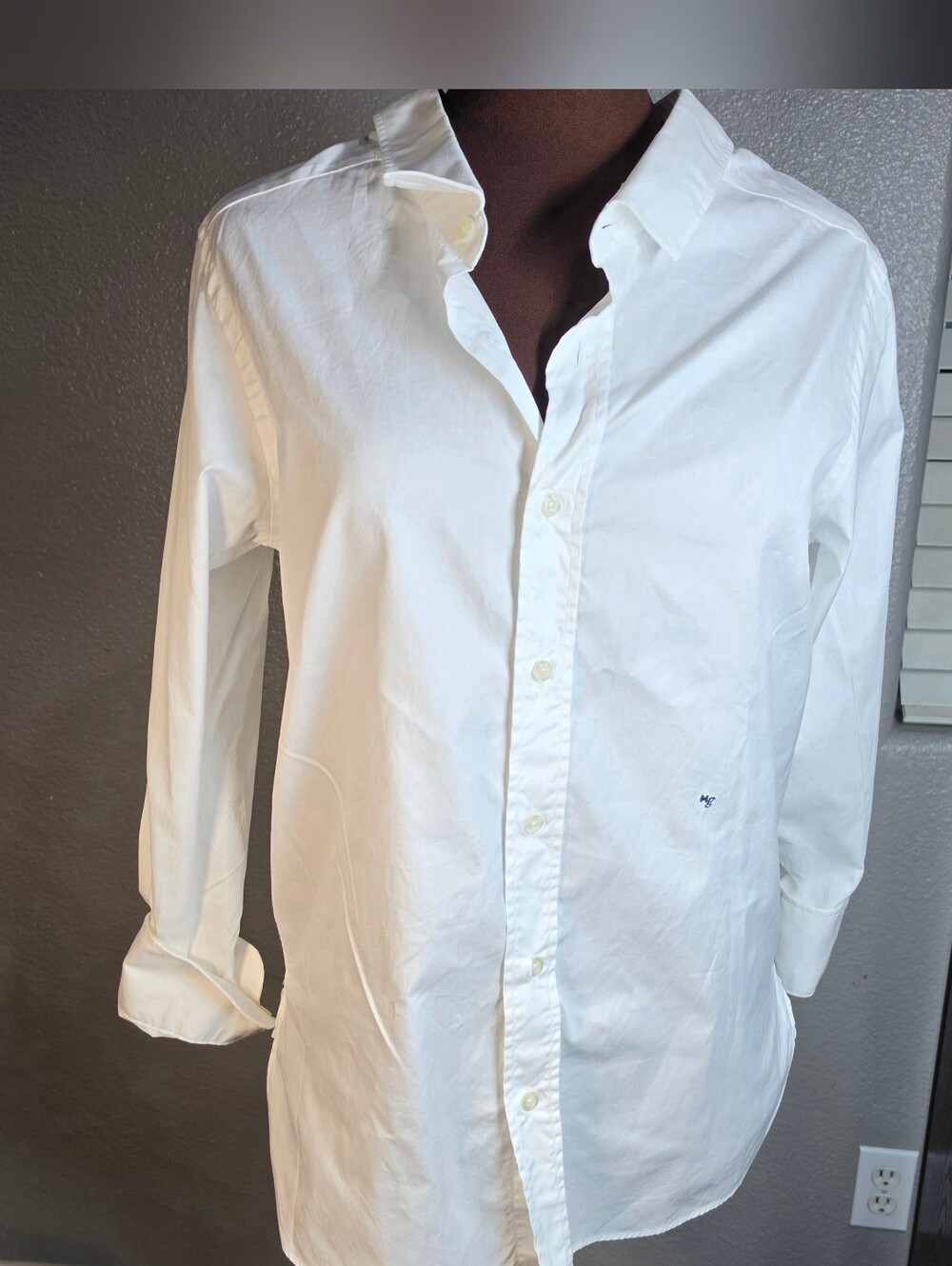 HOMMEGIRLS All White Front Back Classic Shirt - Size Small